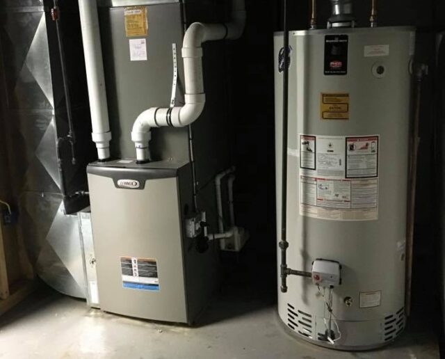 water heater setup at residential place
