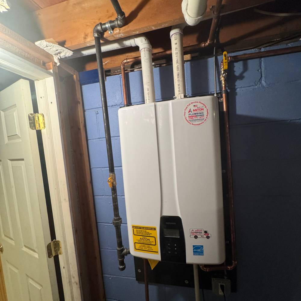Recently installed water heater.