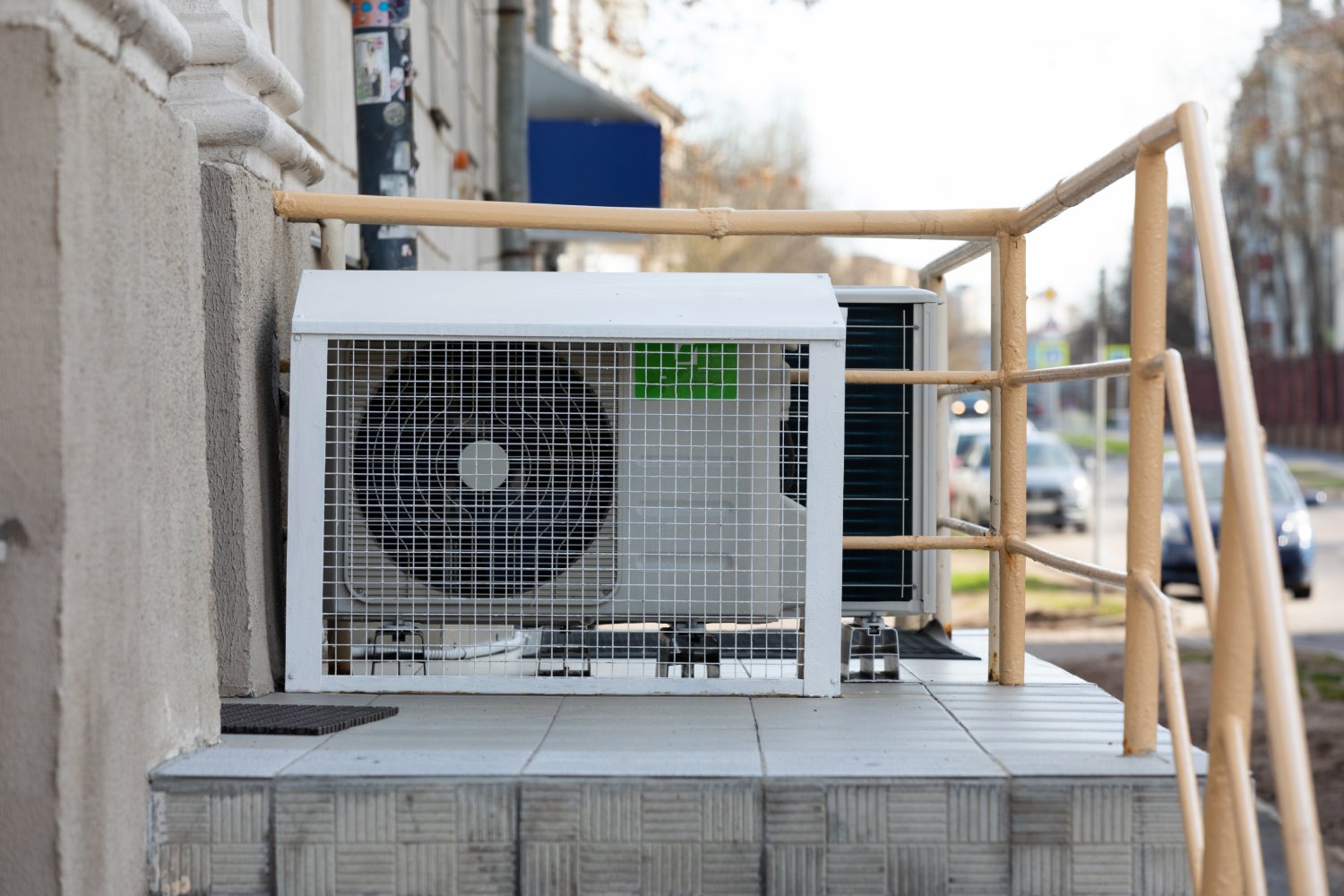 Recently installed heat pump.