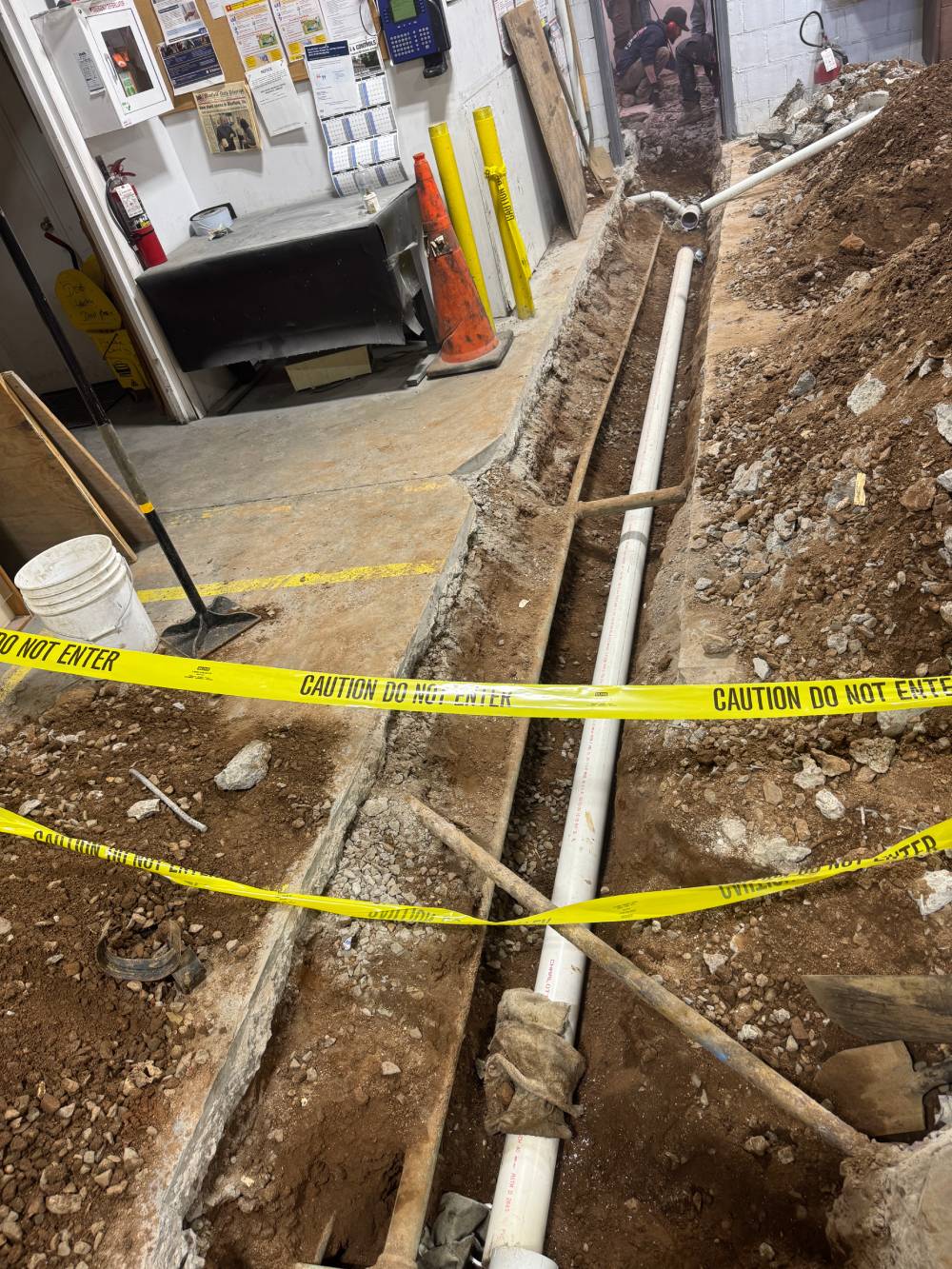Trench drain line installation