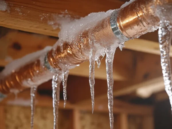 frozen pipes cause drain clog