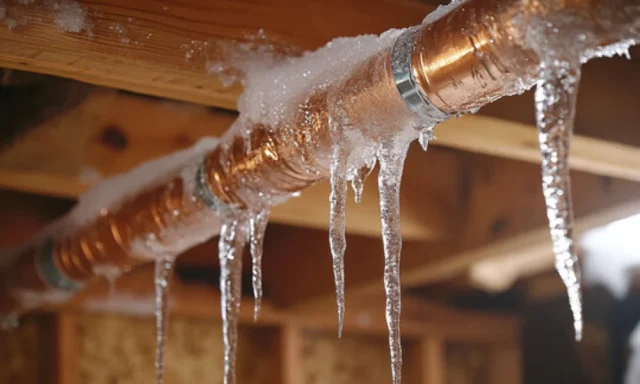 frozen pipes cause drain clog