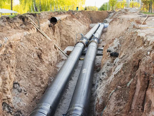 deep sewer line
