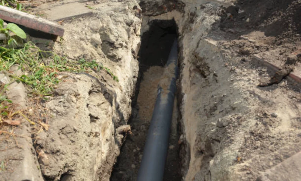 how deep is a sewer line