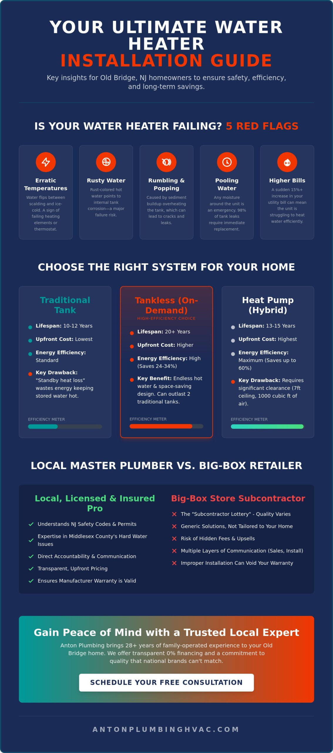 Choosing the Best Water Heater Installation Contractor in Old Bridge, NJ (2026)