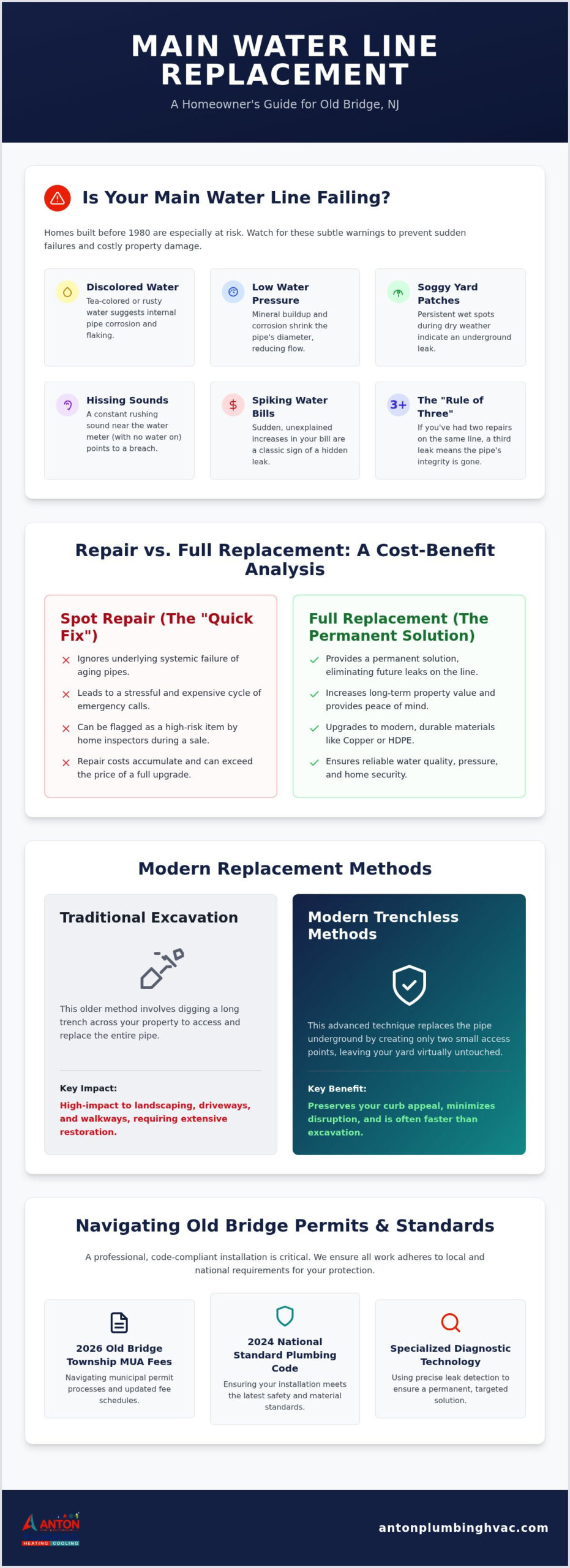 Main Water Line Replacement in Old Bridge, NJ: The 2026 Homeowner’s Guide