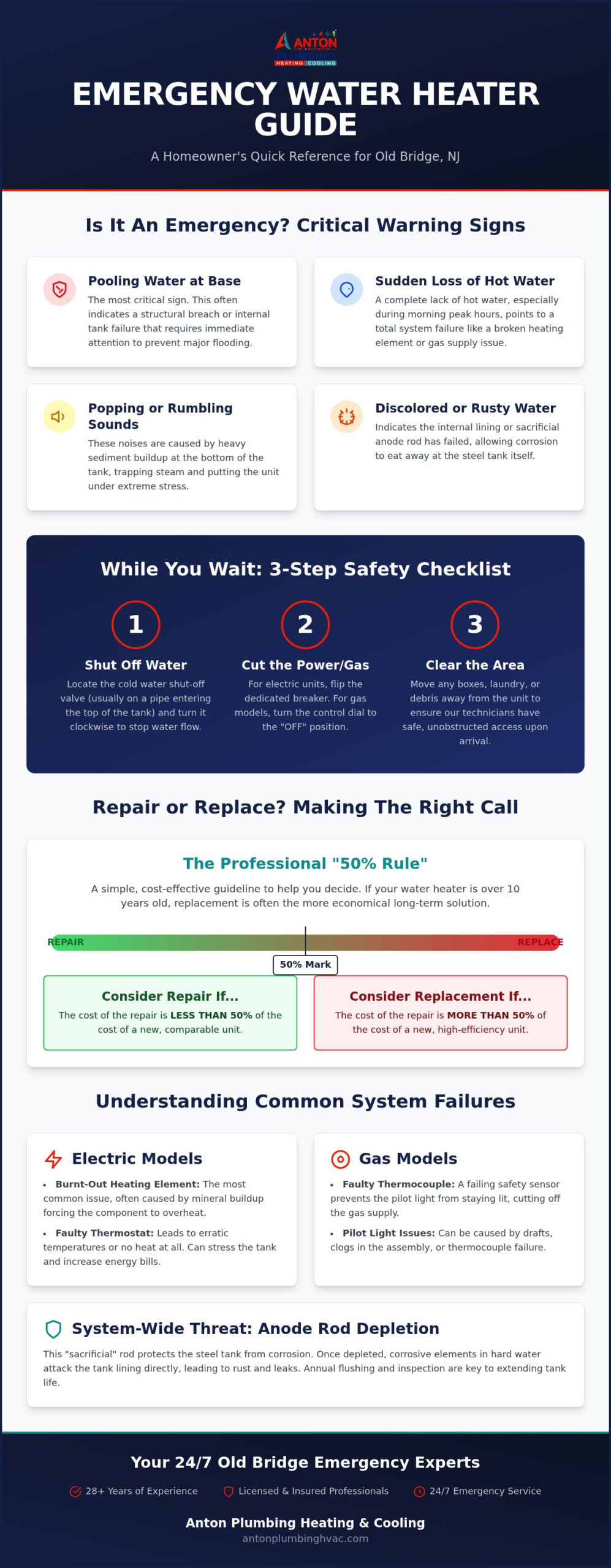 Emergency Water Heater Repair in Old Bridge, NJ: 24/7 Expert Solutions