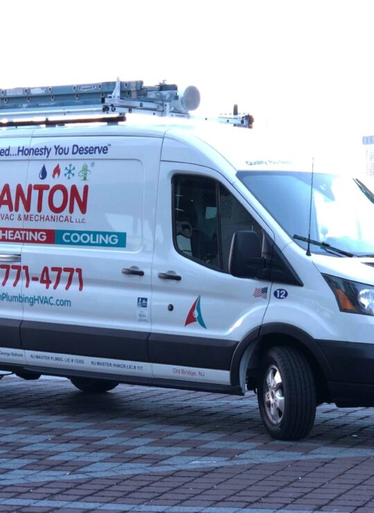 Anton HVAC & Mechanical LLC plumbing truck servicing professional HVAC repair in Old Bridge, NJ